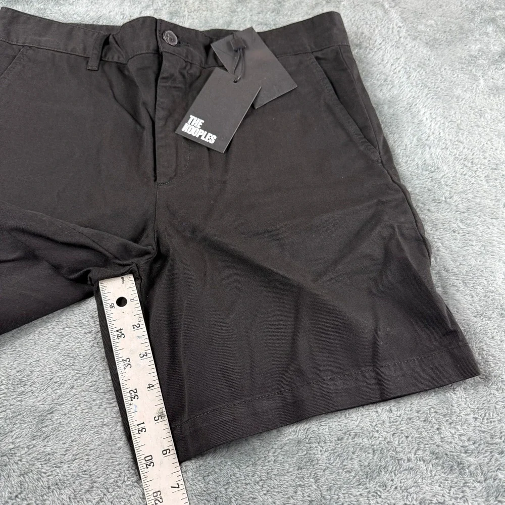The Kooples Black Cotton Trend Shorts 46‎ US Size 32 Casual Versatile